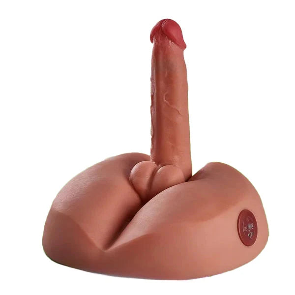 Gode Réaliste Buste Homme Double Densité Va-et-vient 17,8 cm