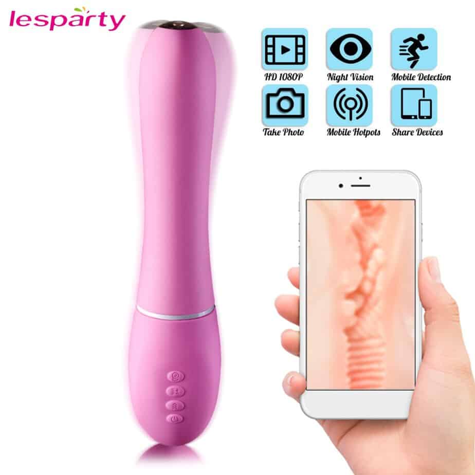 Rose Application Contrôlé Caméra HD Gode Vibrant