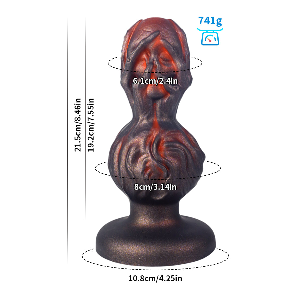 Grand Plug Anal Monstre Main Crâne Noir