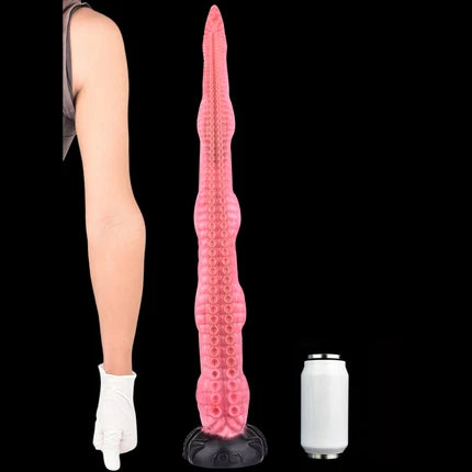 Gode Tentacule Rose Extra Long en Silicone 63,5 cm