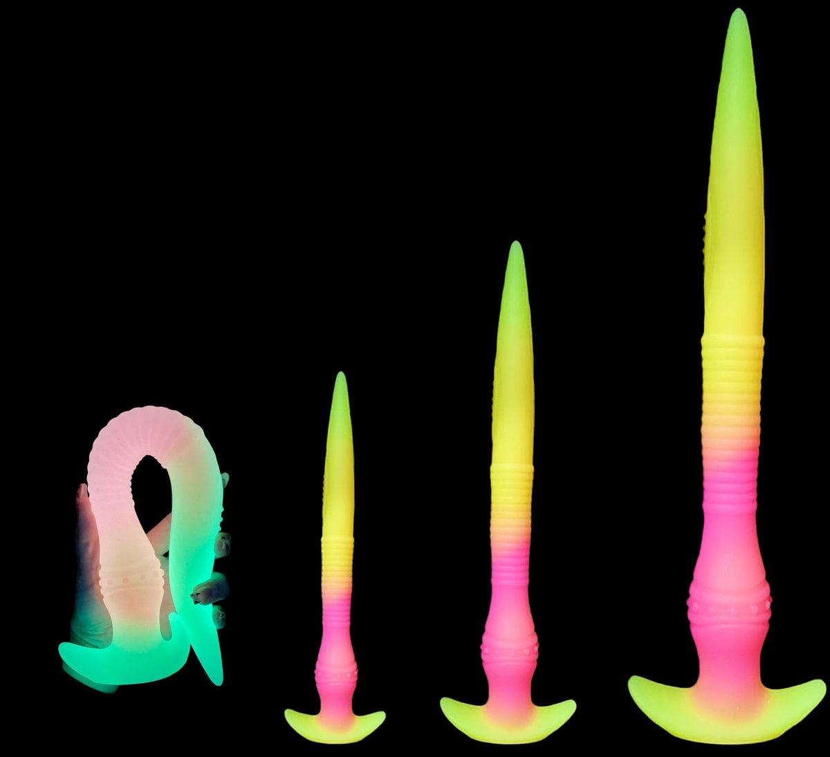 Entraînement Anal Coloré Gode Lumineux Tentacule