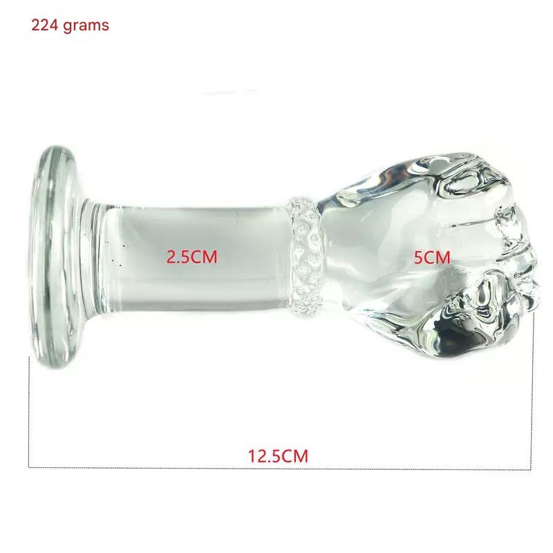 Gode Fist Réaliste en Verre pour Débutants 12,5 cm
