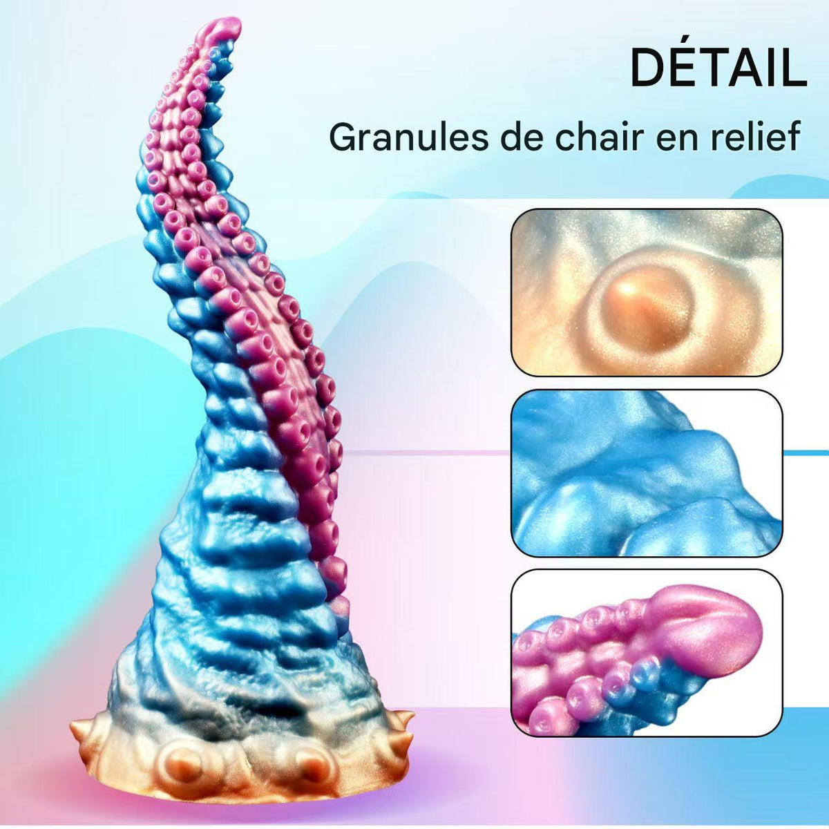 25 cm Distorsion Silicone Gode Tentacule Monster