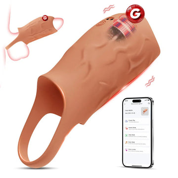 Gaine à Pénis Retardante Vibrante à Maintien Verrouillant