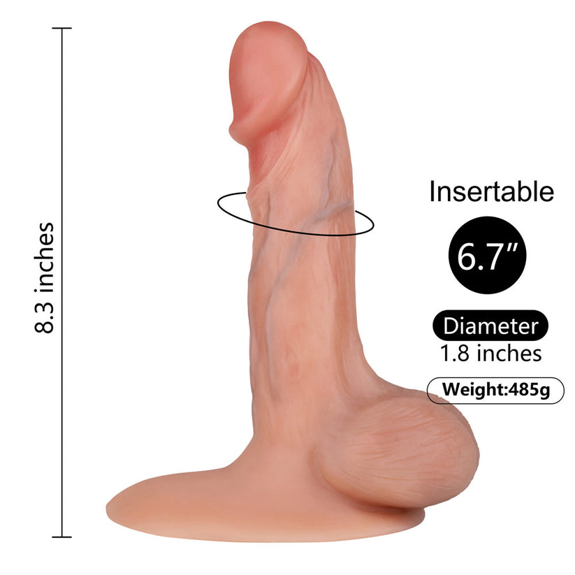 21 cm Double Densité Silicone Gode Réaliste avec Ventouse