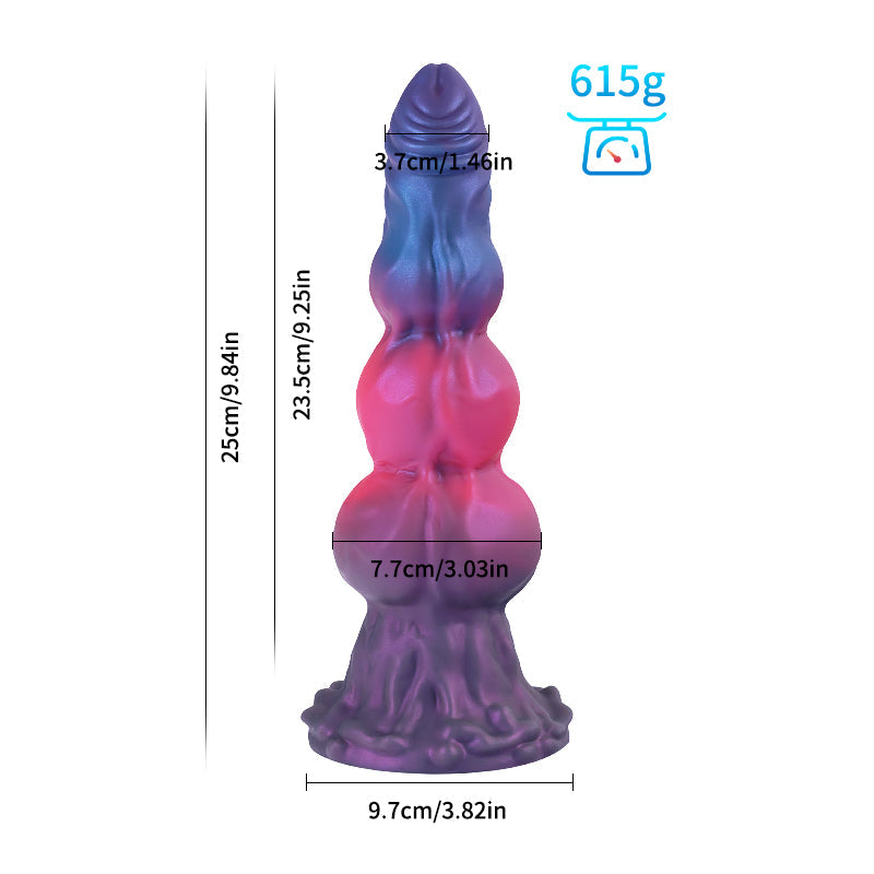 25 Cm Fantasy Macarons Trois Nœuds Gode Chien