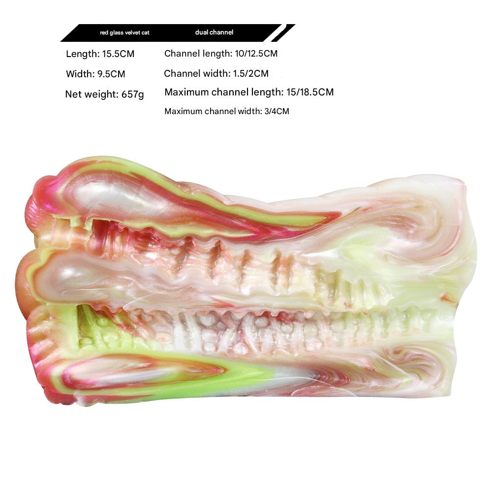 Masturbateur Homme Chat Animalier Fantasy Double Canal 15,5 cm