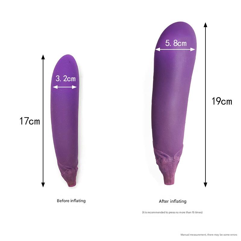 Plug Anal Gonflable XL Violet en Silicone Forme Aubergine