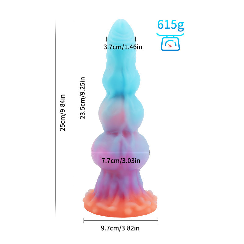 25 Cm Fantasy Macarons Trois Nœuds Gode Chien
