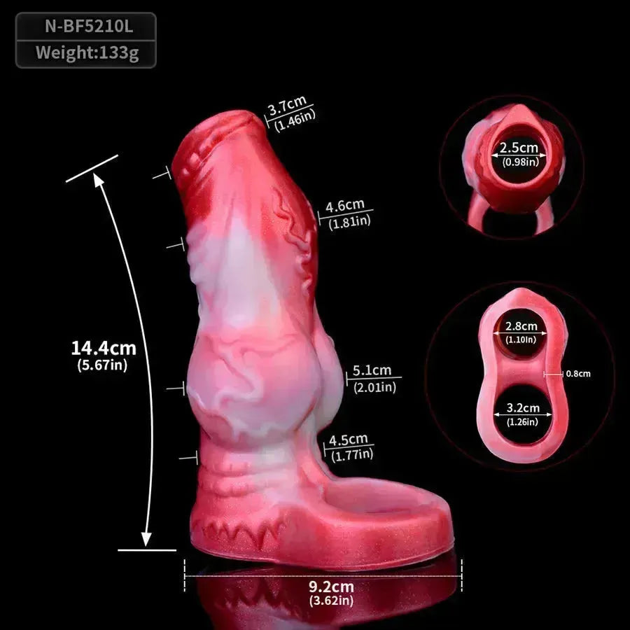 Gaine à Pénis En Silicone Souple Avec Texture Fantasy