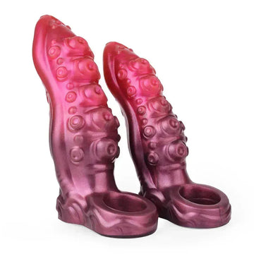 Rose Silicone Tentacule Creuse Gaine à Pénis