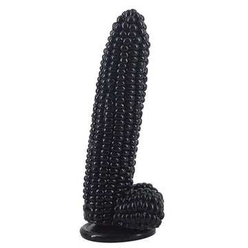 Gode Maïs Fantasy Noir 20 cm avec Ventouse
