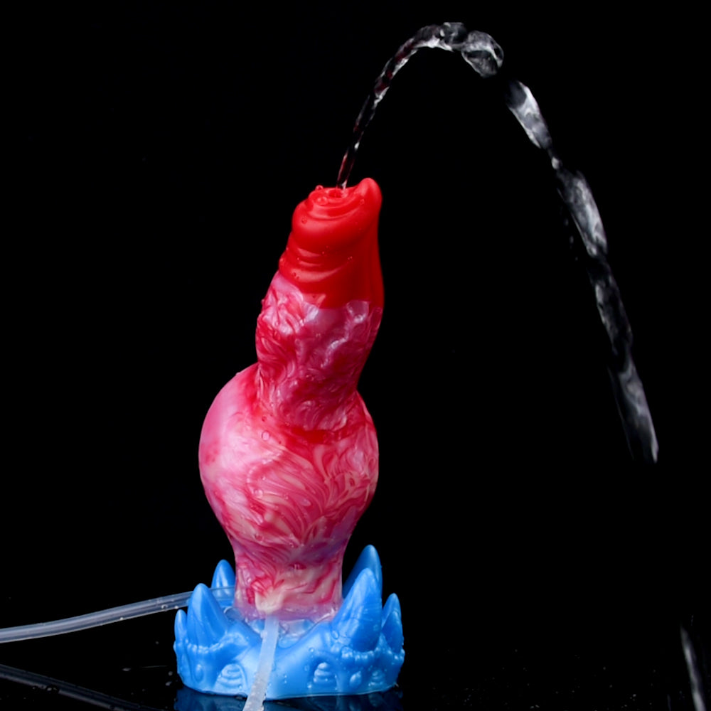 19,2 Cm Rouge Fantasy Gode Chien Gonflable Éjaculateur