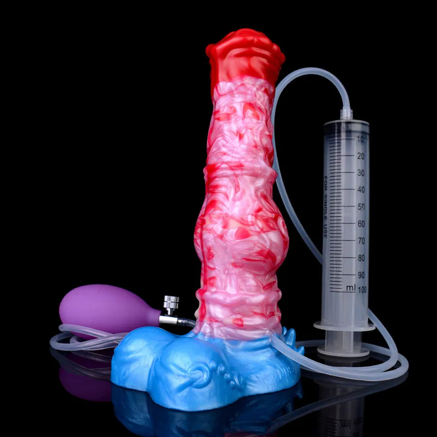 Gode Cheval Gonflable Éjaculateur avec Nœud 21,8 cm