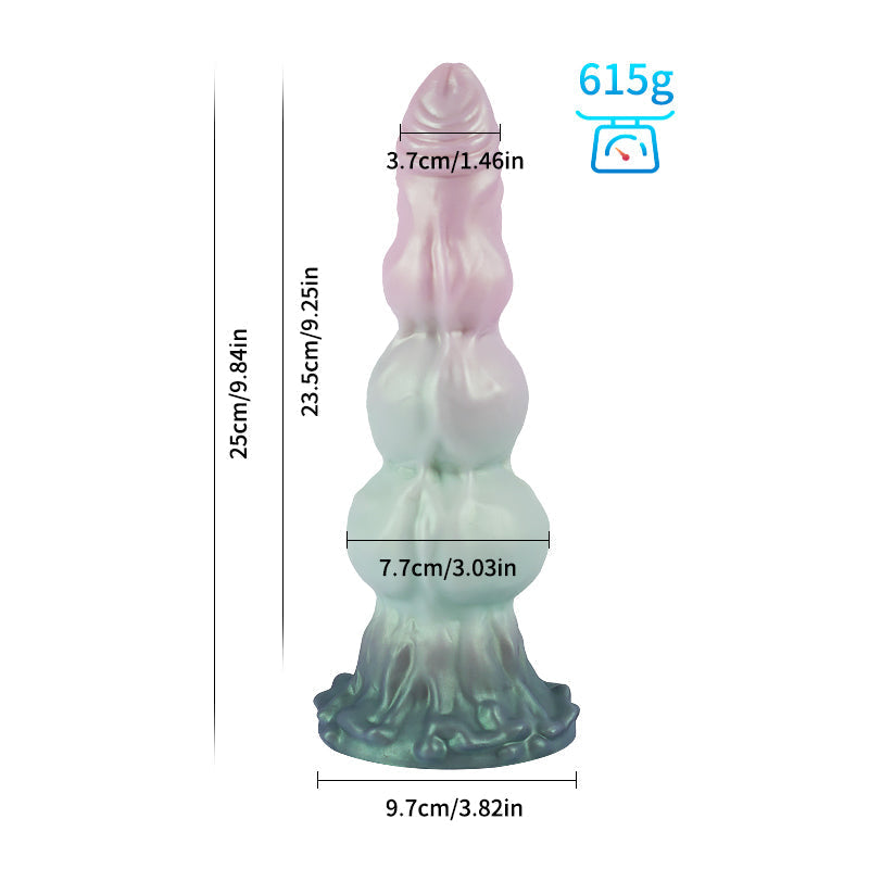25 Cm Fantasy Macarons Trois Nœuds Gode Chien