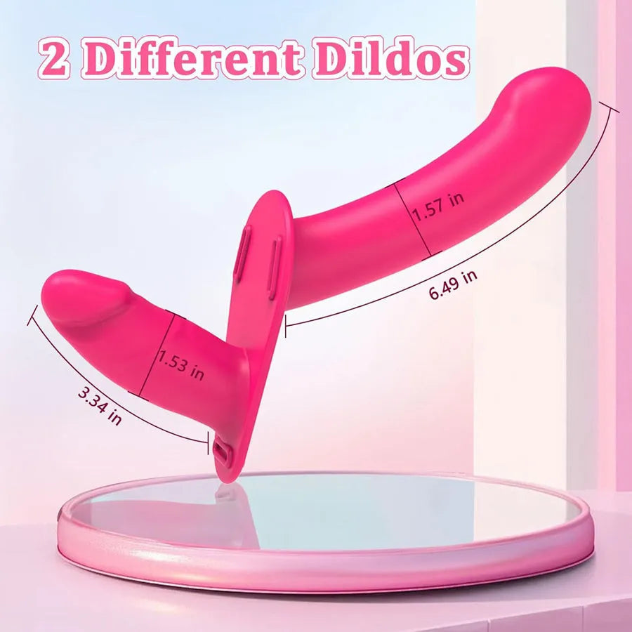 Lesbienne Gode Ceinture Vibrant Télécommandé Double
