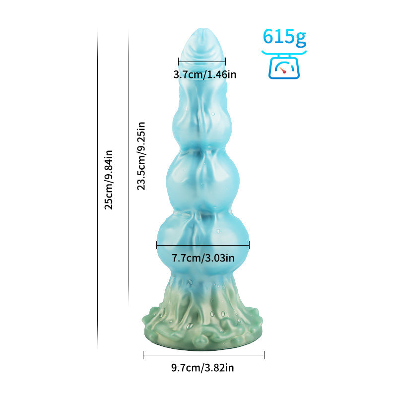 25 Cm Fantasy Macarons Trois Nœuds Gode Chien