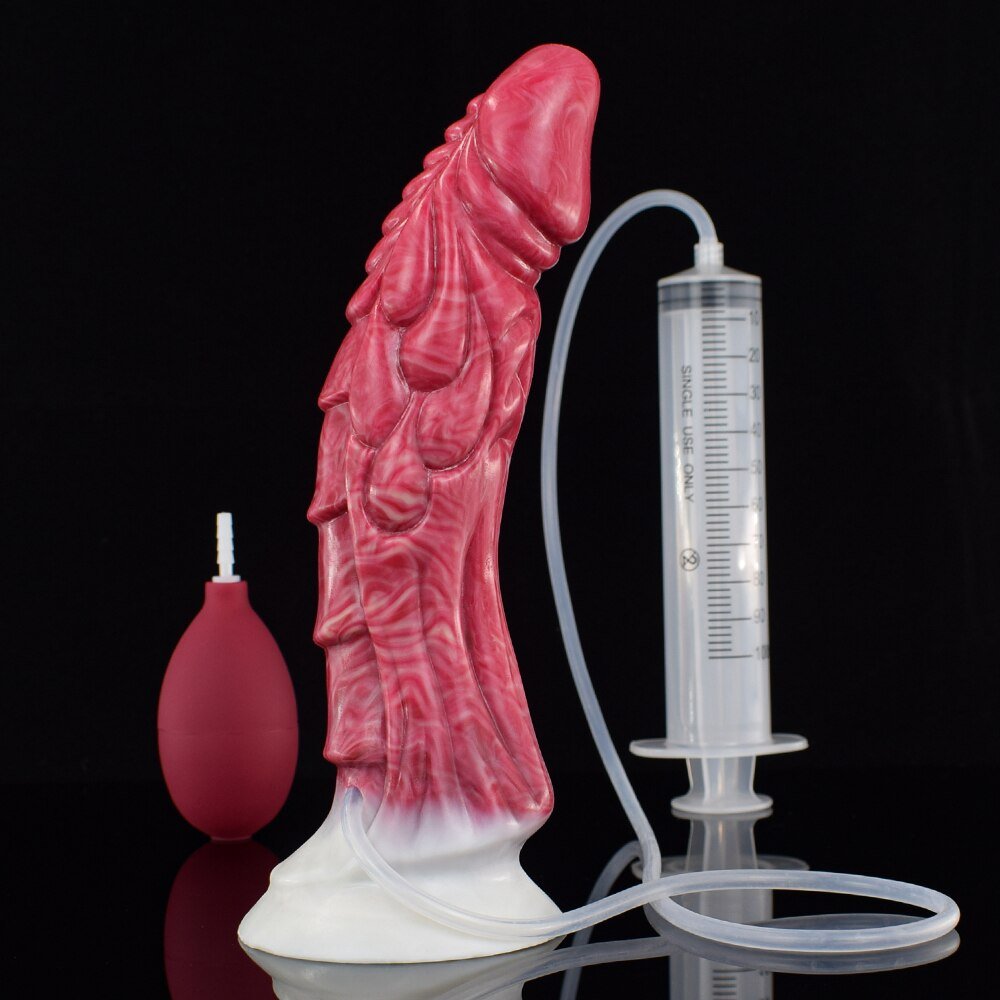 Gode Dragon Éjaculateur Fantasy Rose 21,2 cm