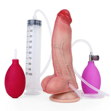 17.4 CM  Ejaculateur Gonflable Petit Gode Réaliste