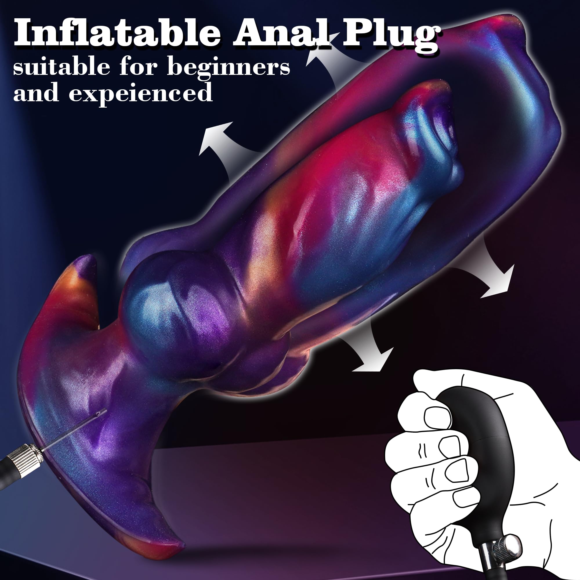 17 Cm Fantasy Chien Knot Plug Anal Gonflable
