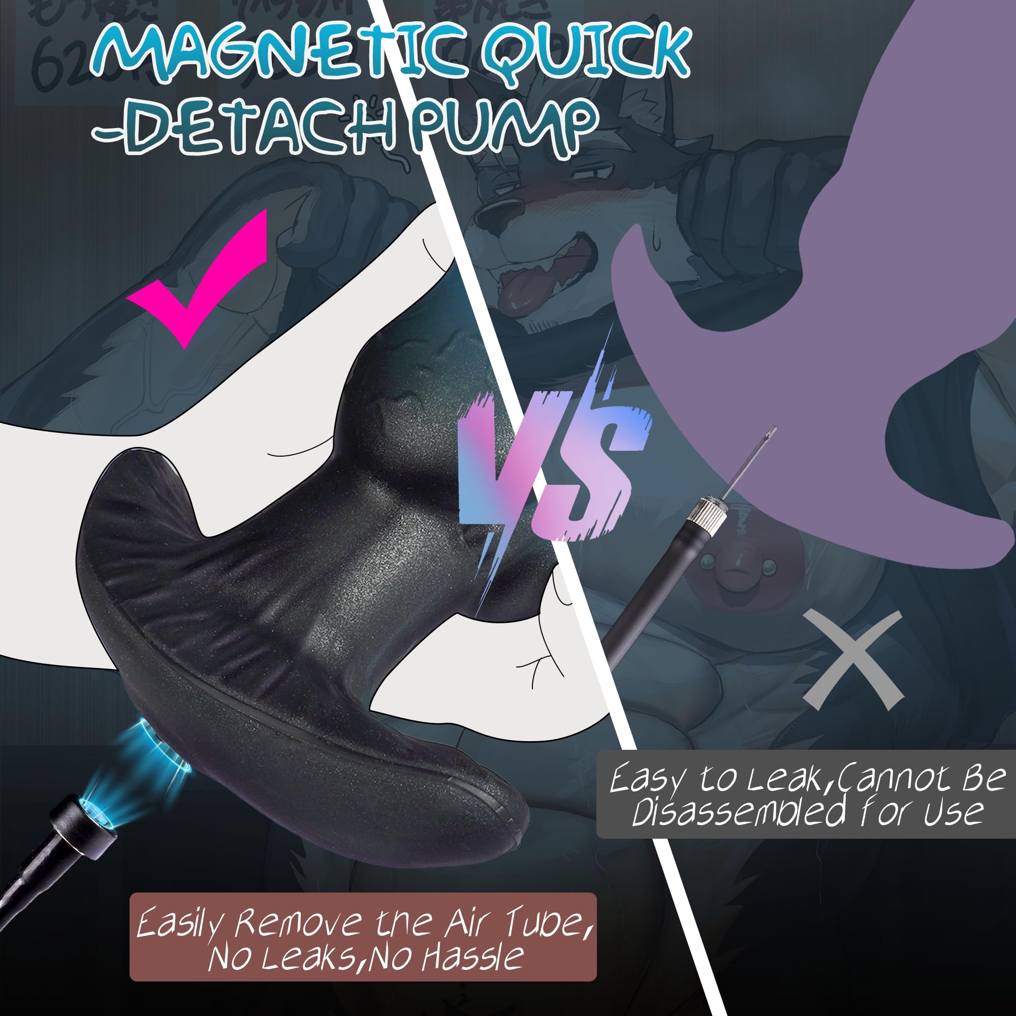 Plug Anal Gonflable En Silicone 17,5 cm