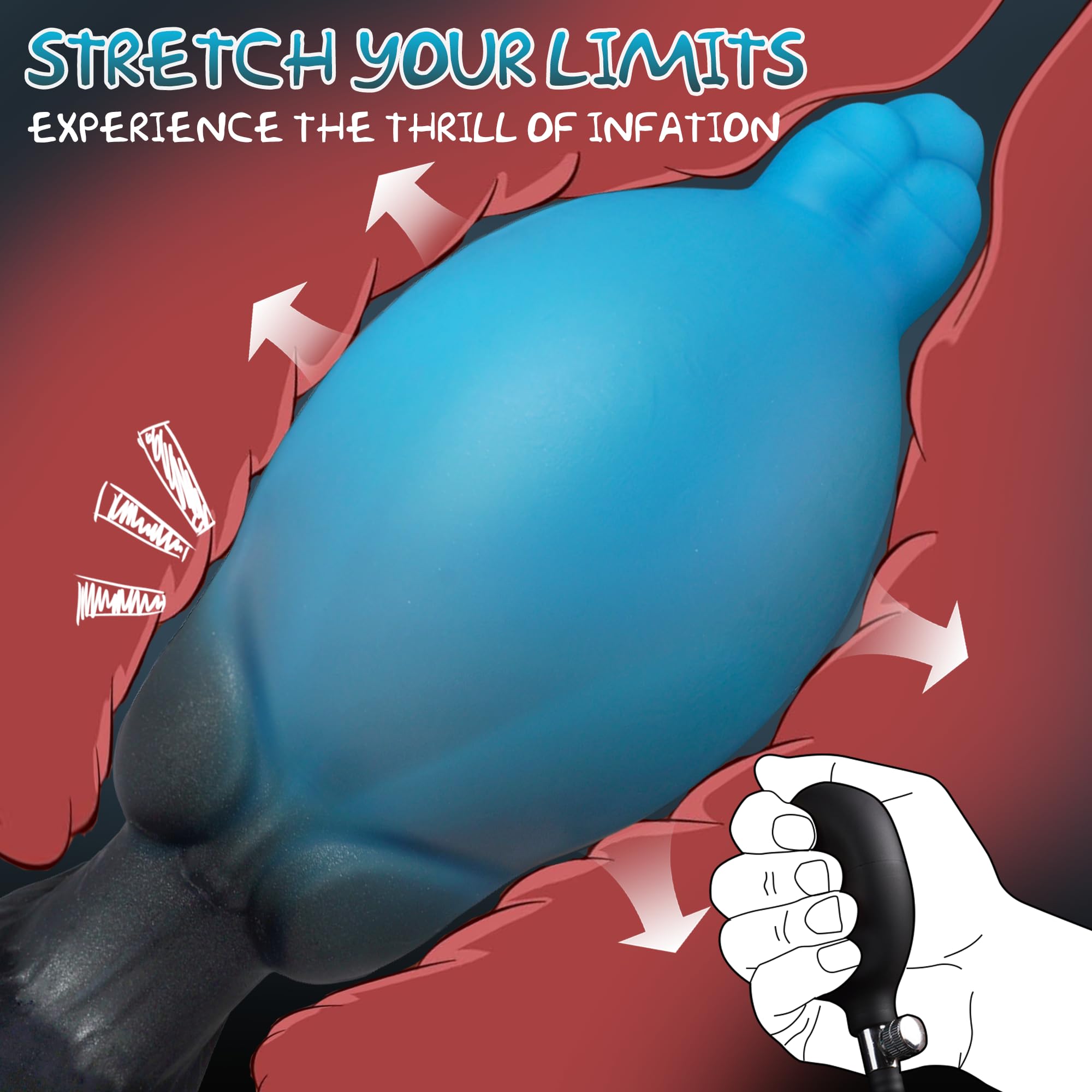 Plug Anal Gonflable En Silicone 17,5 cm