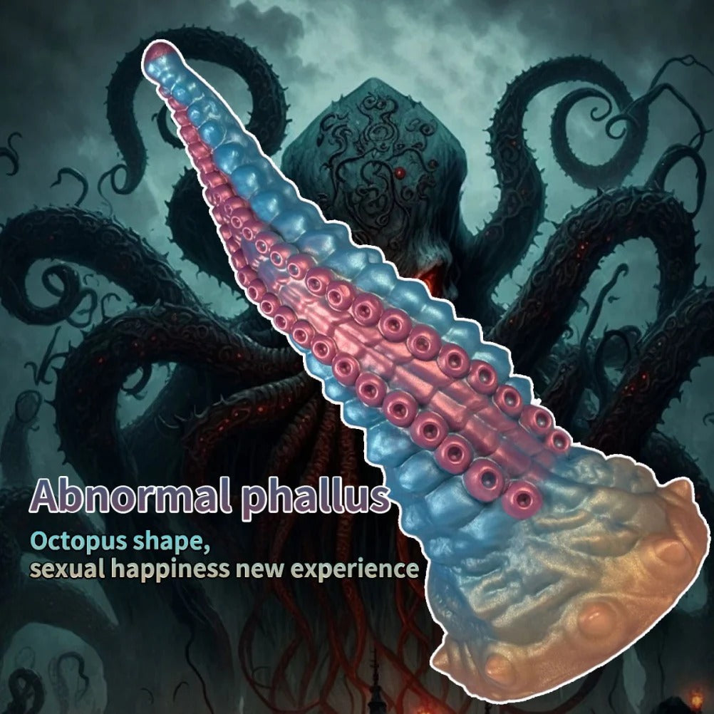25,5 cm Bleu Rose Monstrueux Gode Tentacule Fantasy