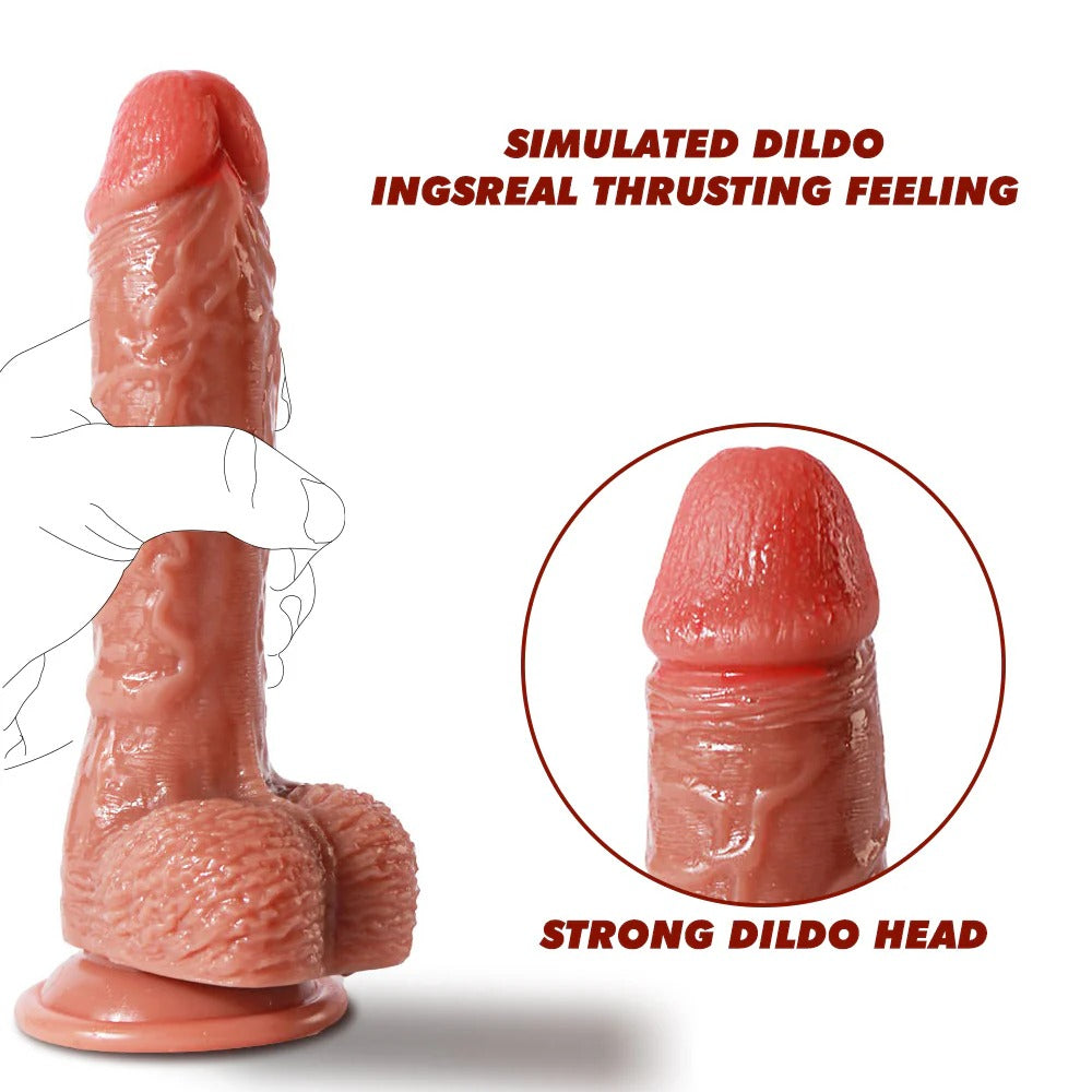 Gode Ventouse Réaliste en Silicone 21 cm