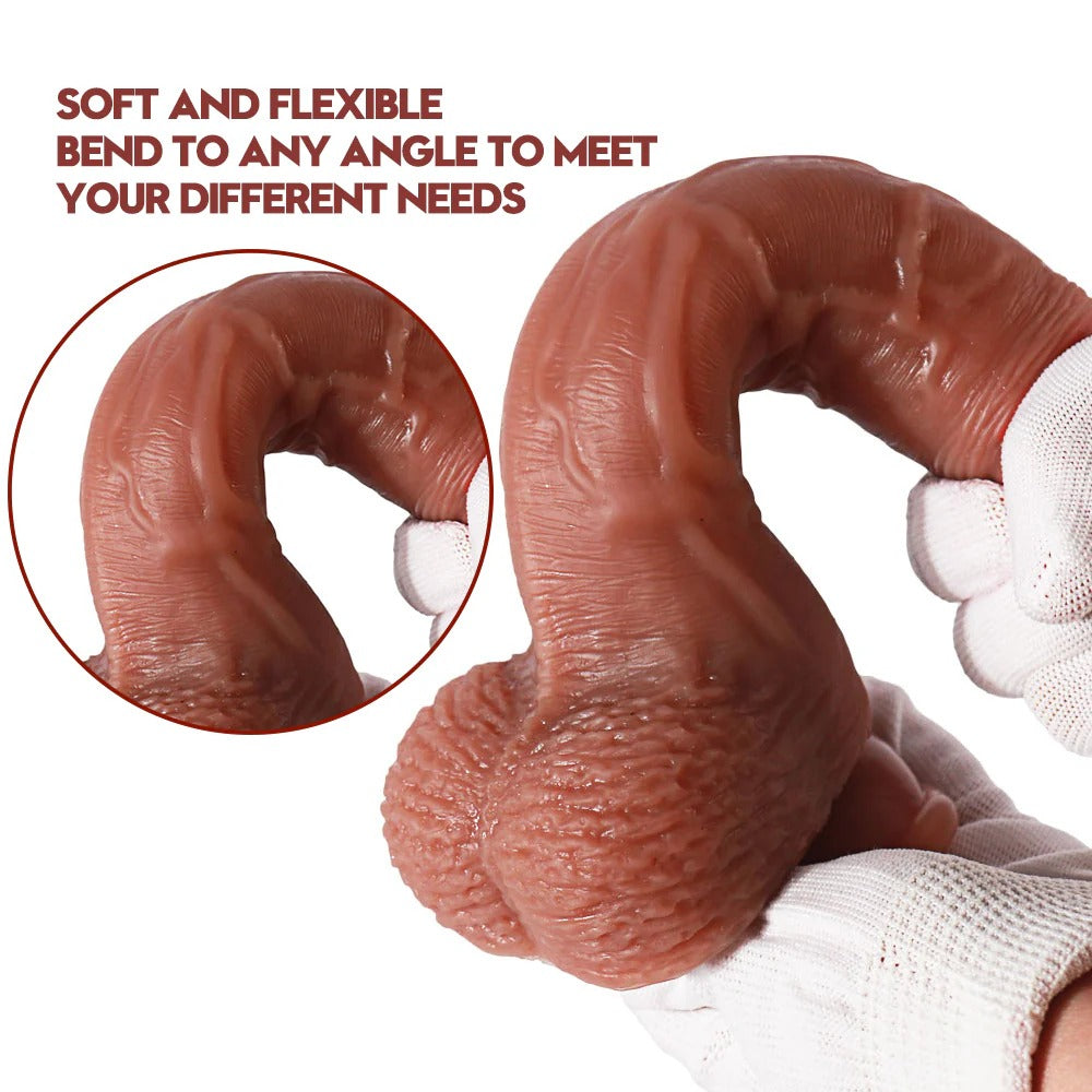 Gode Ventouse Réaliste en Silicone 21 cm