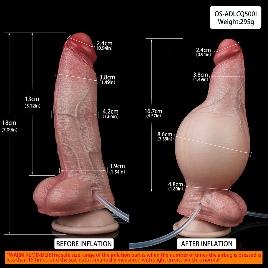 18 Cm Gode Gonflable Éjaculateur Gros Diamètre