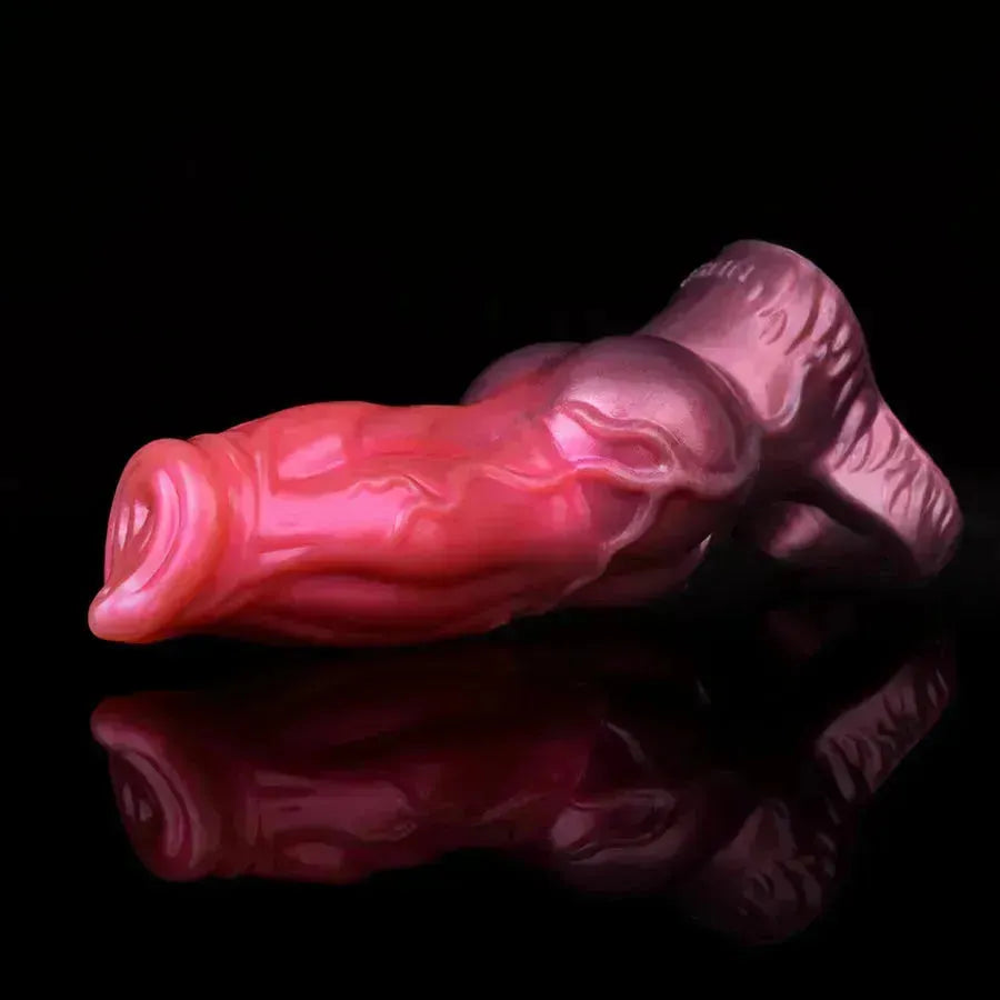 18 CM Canine Nœud Silicone Gaine à Pénis