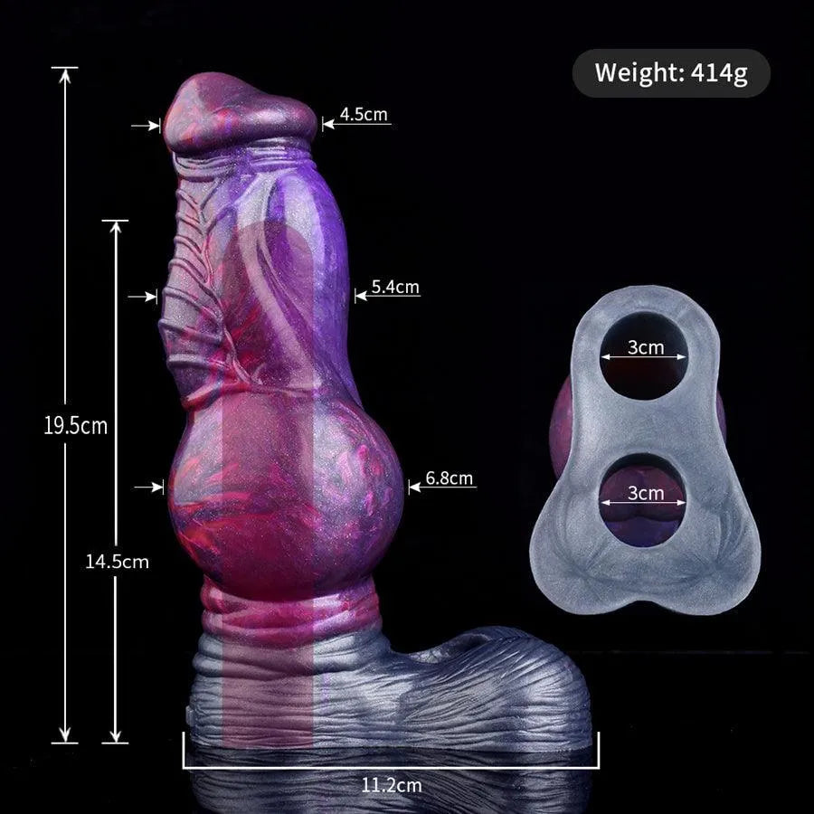 19,5 CM Alien Nœud Silicone Gaine à Pénis