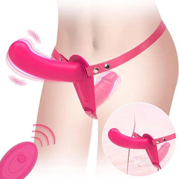 Lesbienne Gode Ceinture Vibrant Télécommandé Double