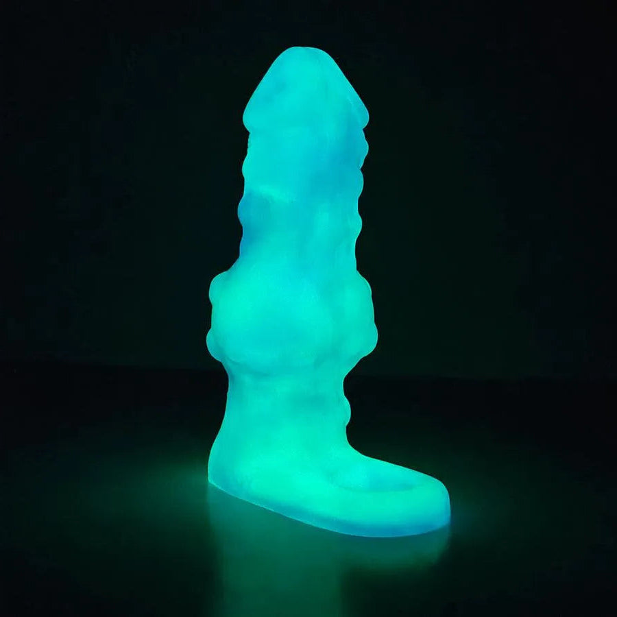 18,2 CM Verte Fantasy Texturée Lumineux Gaine à Pénis