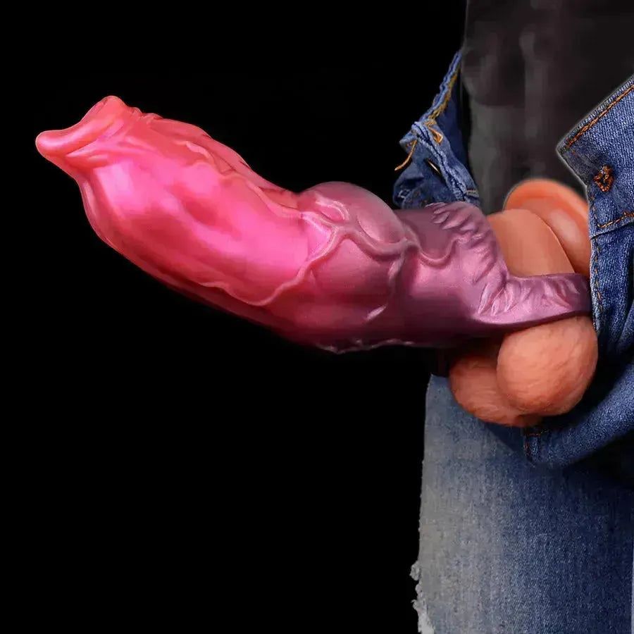18 CM Canine Nœud Silicone Gaine à Pénis