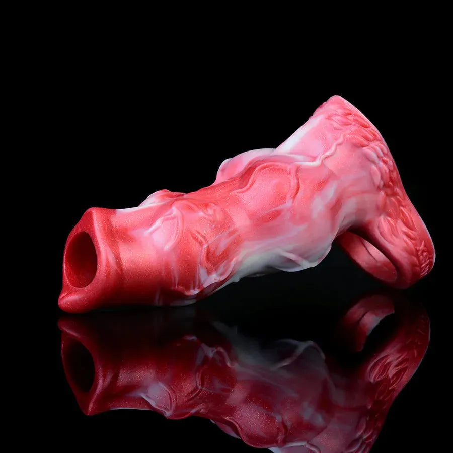 Gaine Pénienne En Silicone Loup À Double Nœud