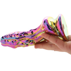 Gode en Verre Dragon Arc-en-Ciel Anal 16 cm