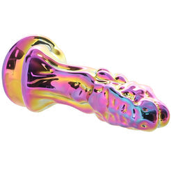 Gode en Verre Dragon Arc-en-Ciel Anal 16 cm