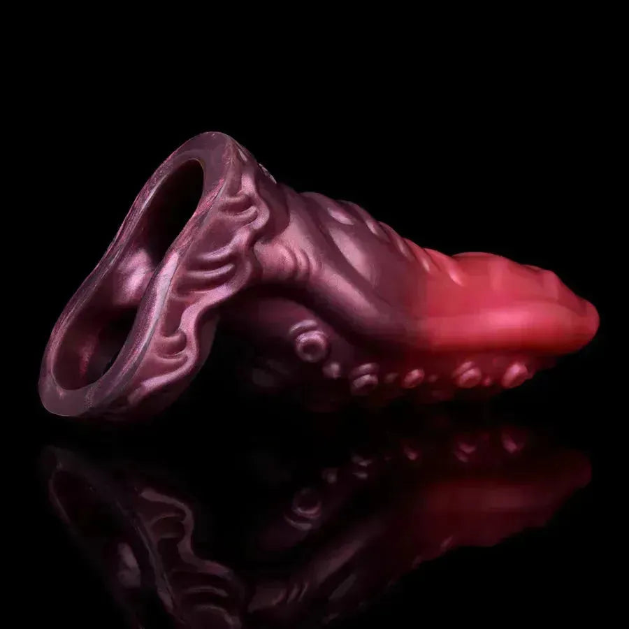 Rose Silicone Tentacule Creuse Gaine à Pénis
