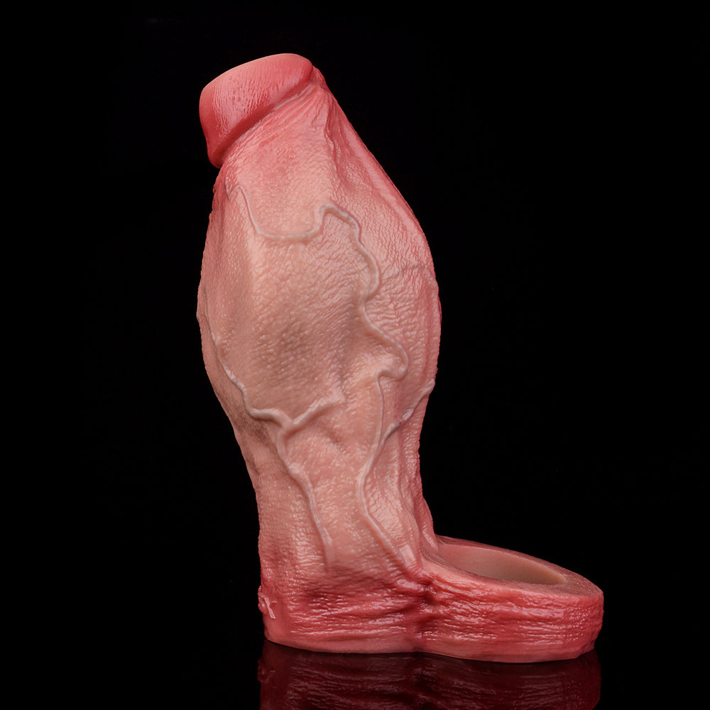 Gaine à Pénis XXL Réaliste Effet Gros en Silicone