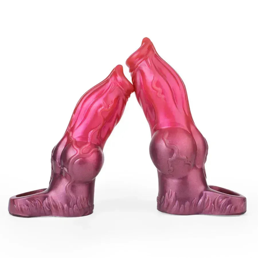 18 CM Canine Nœud Silicone Gaine à Pénis