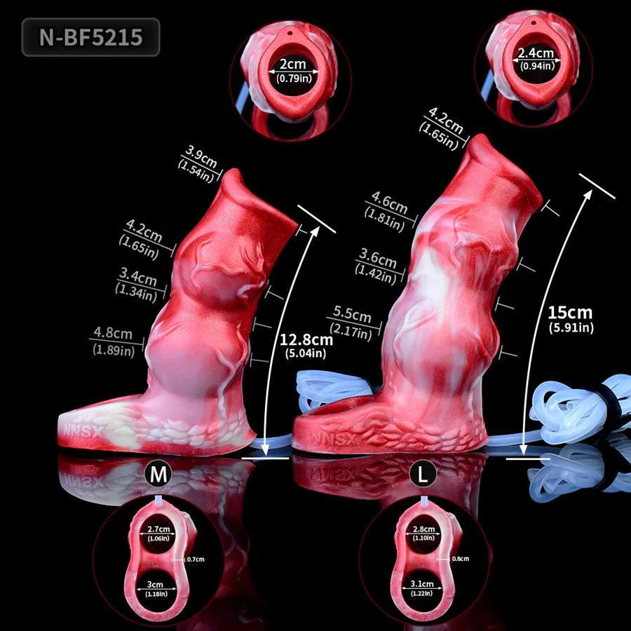Gaine Pénienne Éjaculatrice Double Knot En Silicone