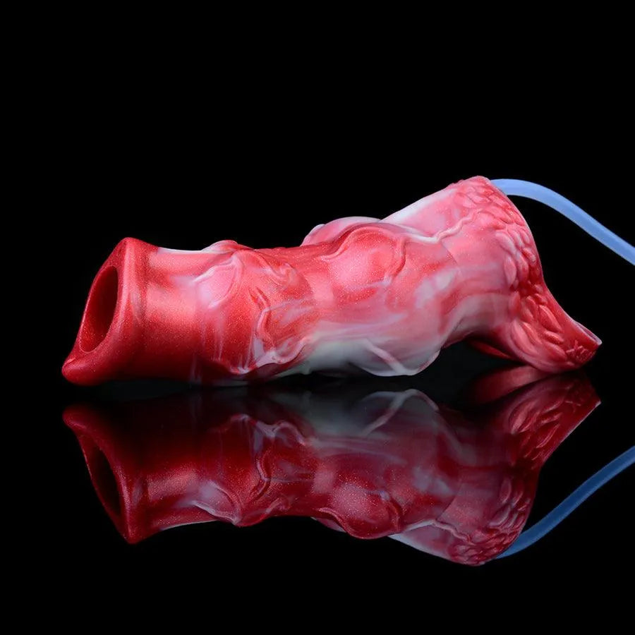 Gaine Pénienne Éjaculatrice Double Knot En Silicone