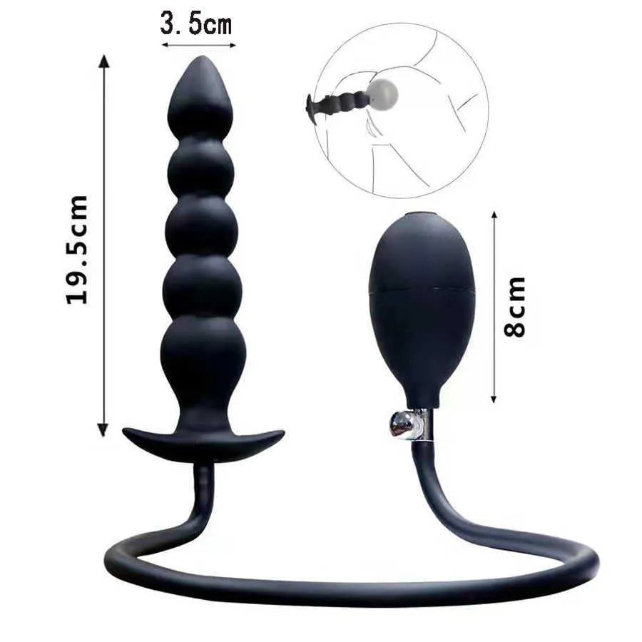 Plug Anal Gonflable Noir pour Adultes