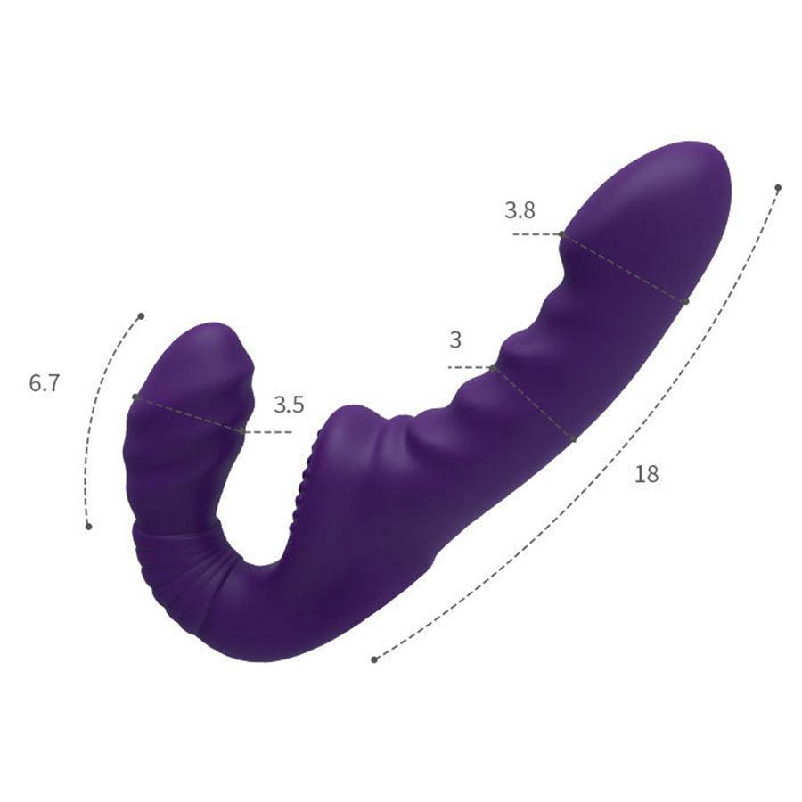 Violet Gode Ceinture Sans Harnais avec Télécommande Vibrant