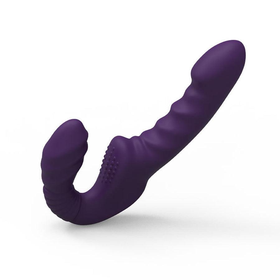 Violet Gode Ceinture Sans Harnais avec Télécommande Vibrant