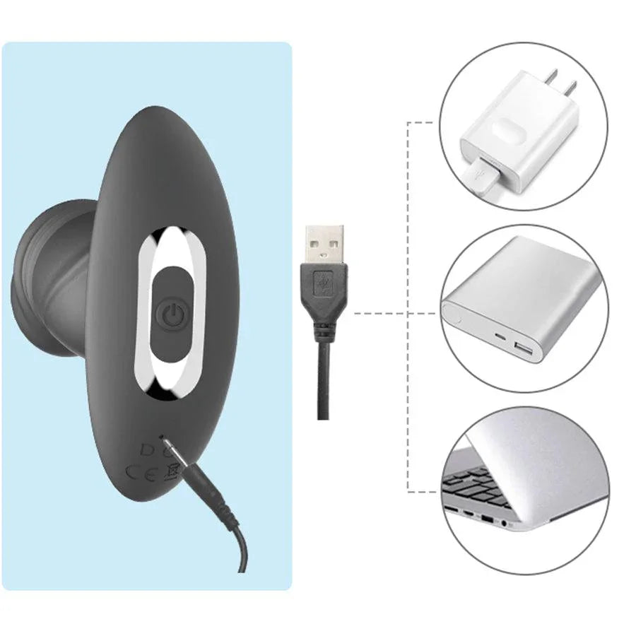 Plug Anal Vibrant Noir Prostate à Télécommande Va-et-Vient