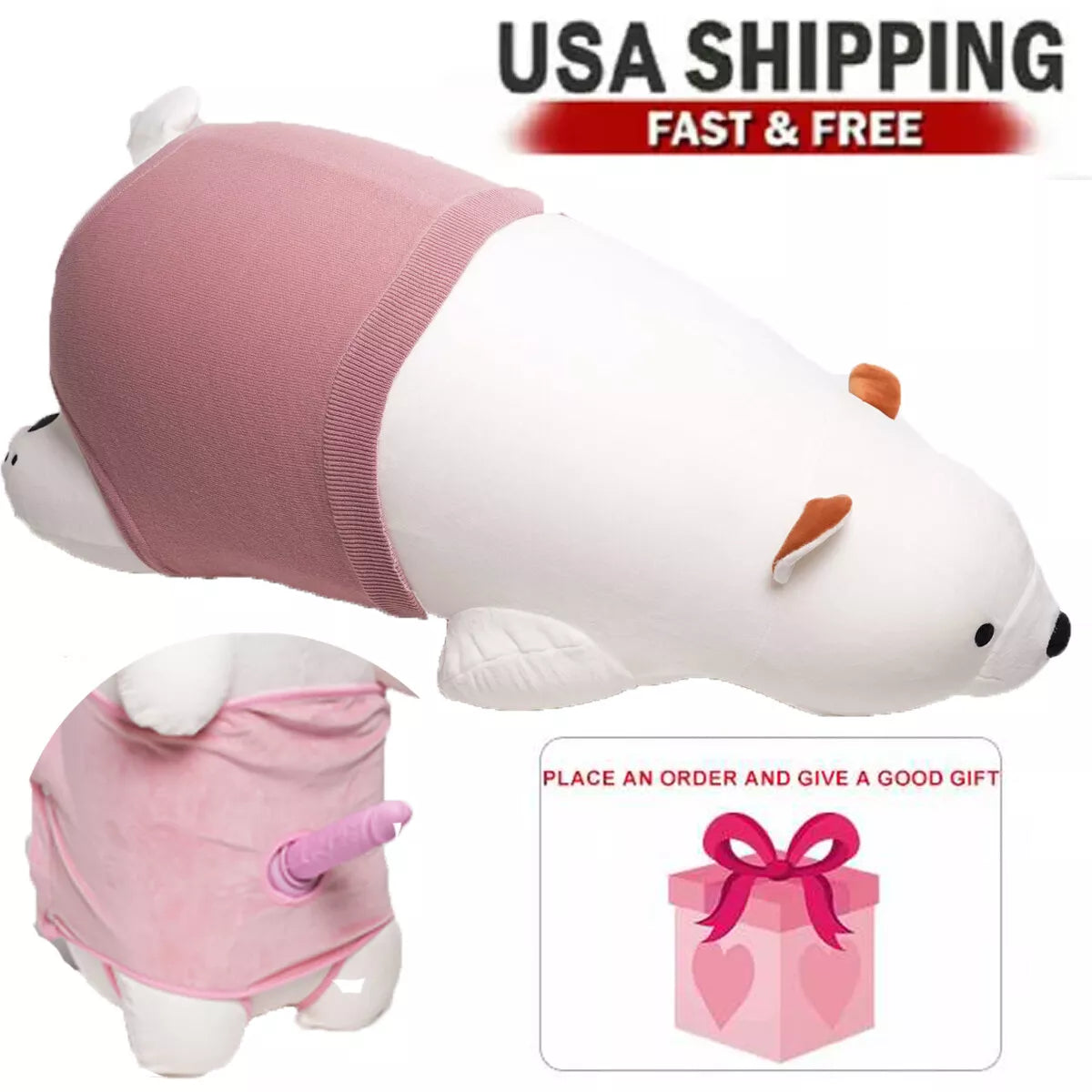 Coussin Sexuel Infinity Pillow Bear – Peluche Ours Discrète Avec Machine à Dildo