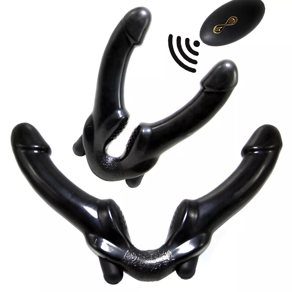 Double Gode Vibrant Sans Harnais pour Couple