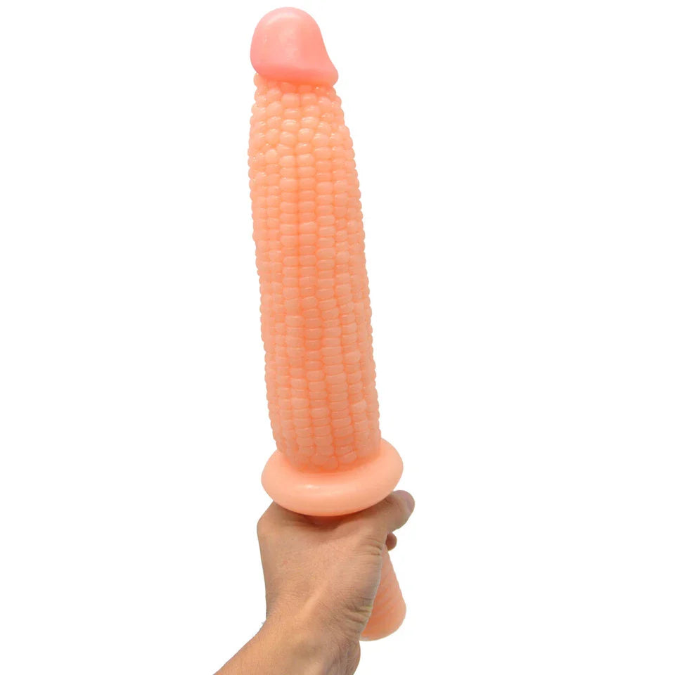 Grand Gode Anal En Forme D'épi De Maïs Avec Poignée